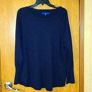 Sparkly Apt 9 navy blue with blue sparkles sweater size XXL